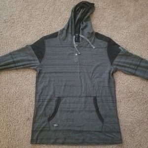 Dark Black Brand Zip Up Hoodie
